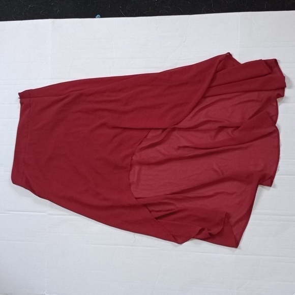 Small Forever 21 High Low Sheer Skirt in Burgundy - Picture 1 of 10